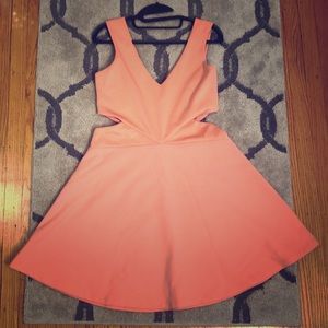 Coral cut out dress size large!